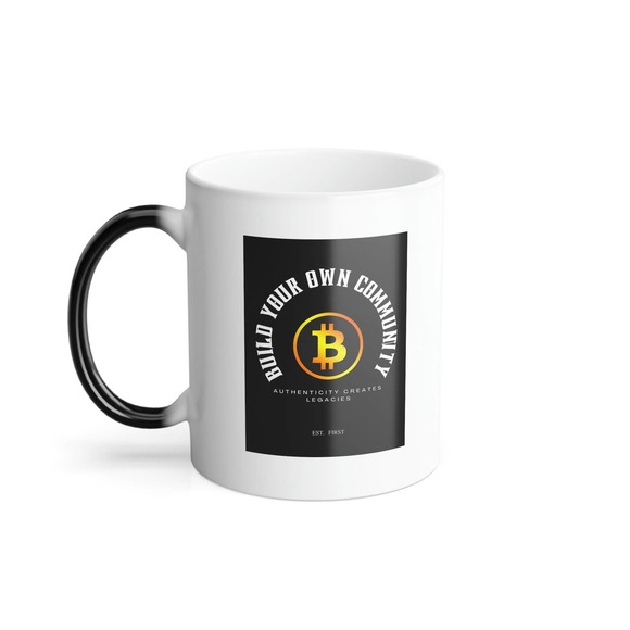 Build Community Bitcoin Crypto Color Changing Coffee Tea Cup Mug 11oz - Picture 4 of 8